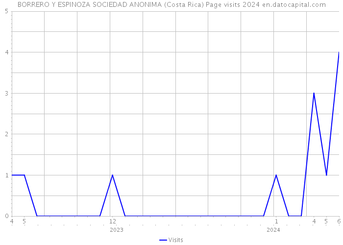 BORRERO Y ESPINOZA SOCIEDAD ANONIMA (Costa Rica) Page visits 2024 