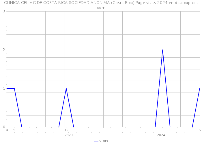 CLINICA CEL MG DE COSTA RICA SOCIEDAD ANONIMA (Costa Rica) Page visits 2024 
