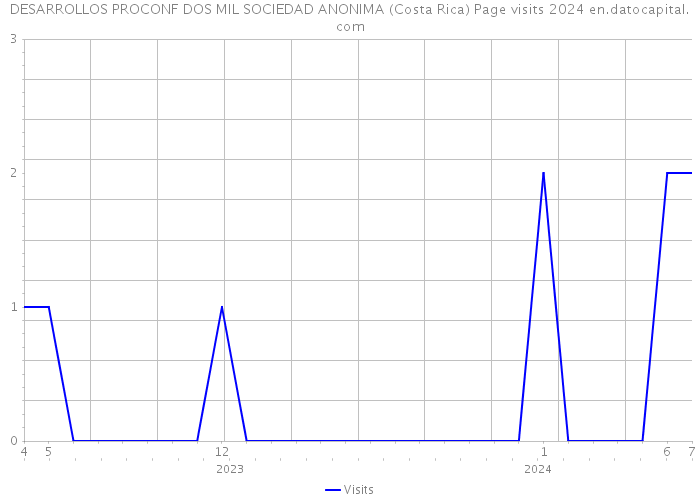 DESARROLLOS PROCONF DOS MIL SOCIEDAD ANONIMA (Costa Rica) Page visits 2024 