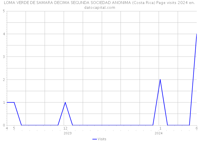 LOMA VERDE DE SAMARA DECIMA SEGUNDA SOCIEDAD ANONIMA (Costa Rica) Page visits 2024 