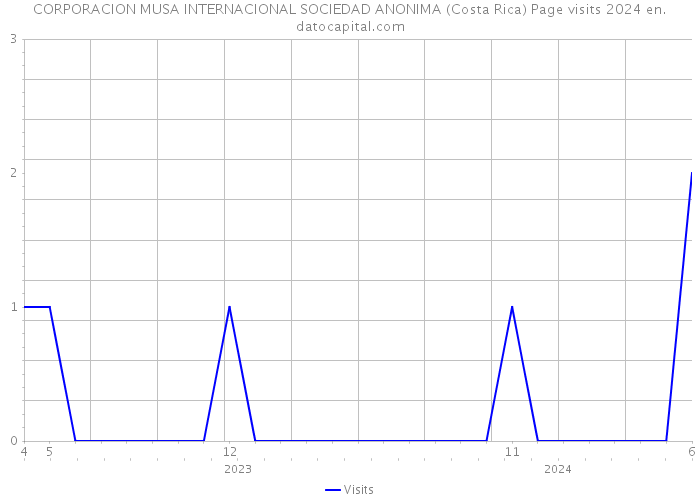 CORPORACION MUSA INTERNACIONAL SOCIEDAD ANONIMA (Costa Rica) Page visits 2024 