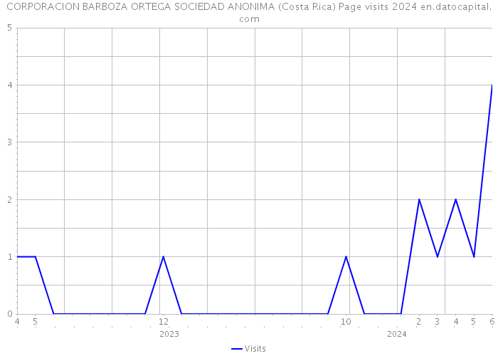 CORPORACION BARBOZA ORTEGA SOCIEDAD ANONIMA (Costa Rica) Page visits 2024 