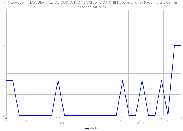MINERALES Y FLOCULANTES DE COSTA RICA SOCIEDAD ANONIMA (Costa Rica) Page visits 2024 