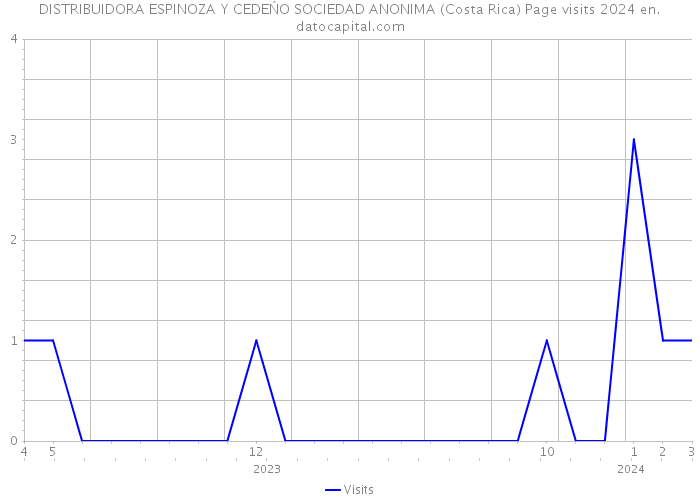DISTRIBUIDORA ESPINOZA Y CEDEŃO SOCIEDAD ANONIMA (Costa Rica) Page visits 2024 
