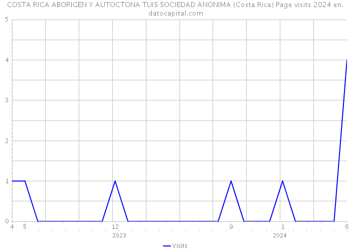 COSTA RICA ABORIGEN Y AUTOCTONA TUIS SOCIEDAD ANONIMA (Costa Rica) Page visits 2024 