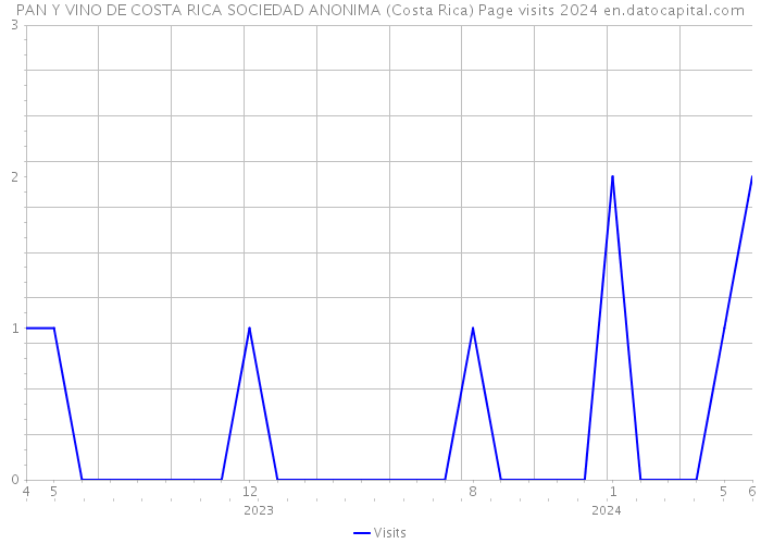PAN Y VINO DE COSTA RICA SOCIEDAD ANONIMA (Costa Rica) Page visits 2024 