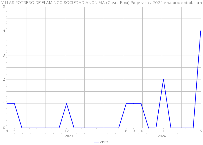 VILLAS POTRERO DE FLAMINGO SOCIEDAD ANONIMA (Costa Rica) Page visits 2024 