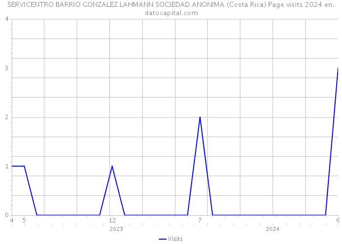 SERVICENTRO BARRIO GONZALEZ LAHMANN SOCIEDAD ANONIMA (Costa Rica) Page visits 2024 
