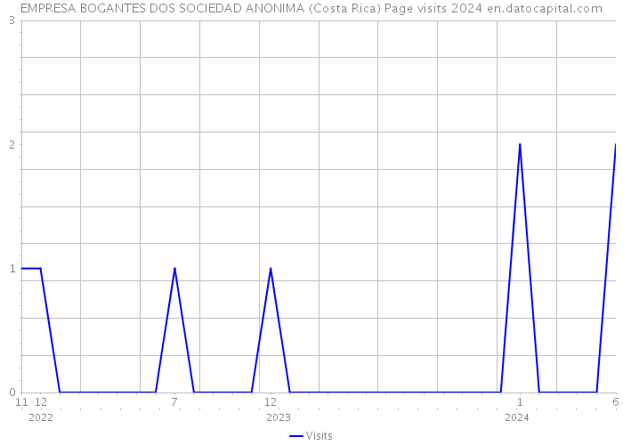 EMPRESA BOGANTES DOS SOCIEDAD ANONIMA (Costa Rica) Page visits 2024 