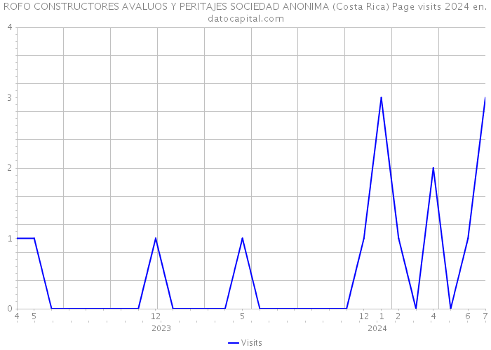 ROFO CONSTRUCTORES AVALUOS Y PERITAJES SOCIEDAD ANONIMA (Costa Rica) Page visits 2024 