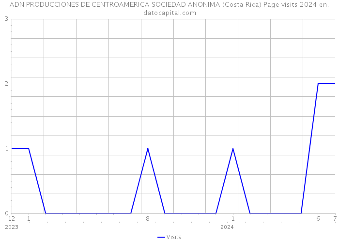 ADN PRODUCCIONES DE CENTROAMERICA SOCIEDAD ANONIMA (Costa Rica) Page visits 2024 