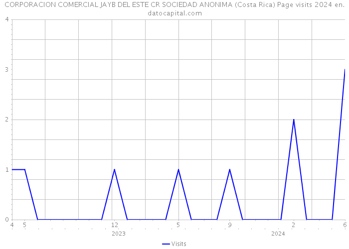 CORPORACION COMERCIAL JAYB DEL ESTE CR SOCIEDAD ANONIMA (Costa Rica) Page visits 2024 
