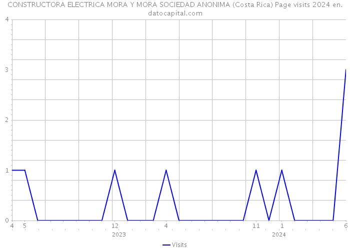 CONSTRUCTORA ELECTRICA MORA Y MORA SOCIEDAD ANONIMA (Costa Rica) Page visits 2024 