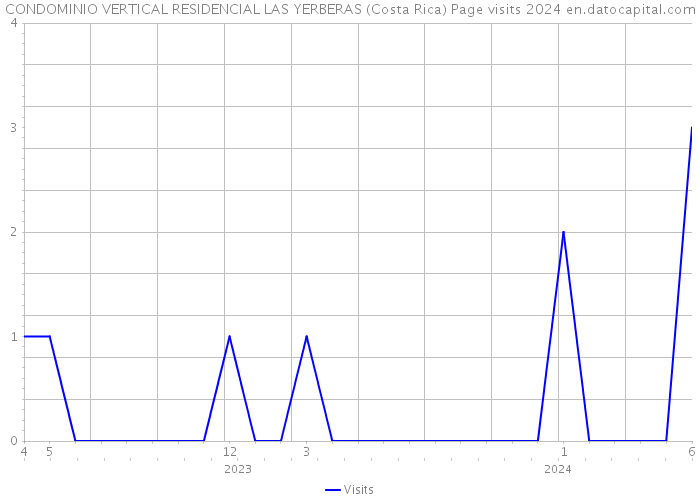 CONDOMINIO VERTICAL RESIDENCIAL LAS YERBERAS (Costa Rica) Page visits 2024 