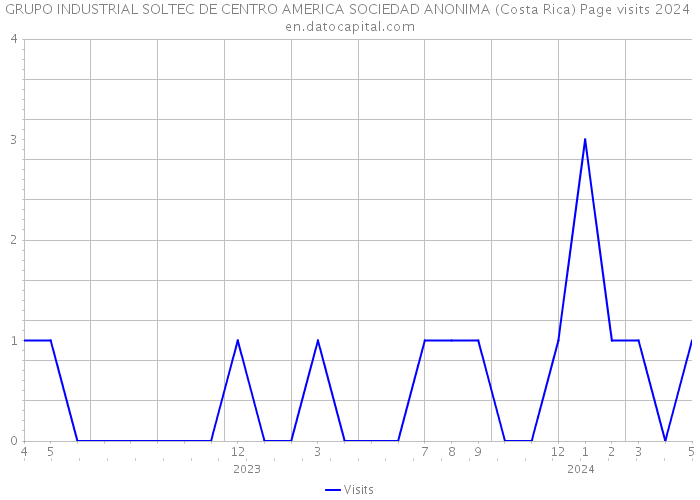 GRUPO INDUSTRIAL SOLTEC DE CENTRO AMERICA SOCIEDAD ANONIMA (Costa Rica) Page visits 2024 