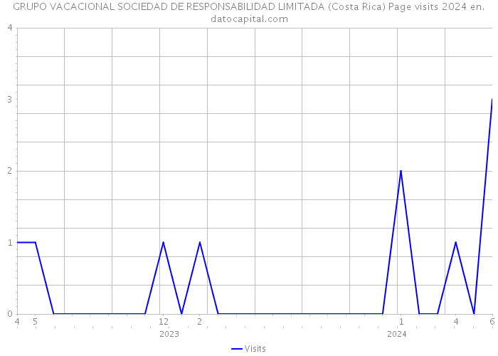 GRUPO VACACIONAL SOCIEDAD DE RESPONSABILIDAD LIMITADA (Costa Rica) Page visits 2024 
