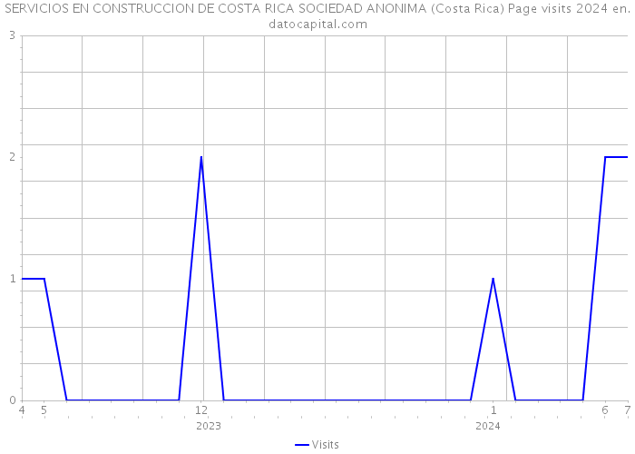 SERVICIOS EN CONSTRUCCION DE COSTA RICA SOCIEDAD ANONIMA (Costa Rica) Page visits 2024 