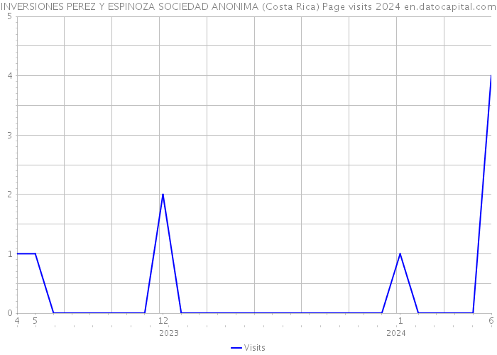 INVERSIONES PEREZ Y ESPINOZA SOCIEDAD ANONIMA (Costa Rica) Page visits 2024 
