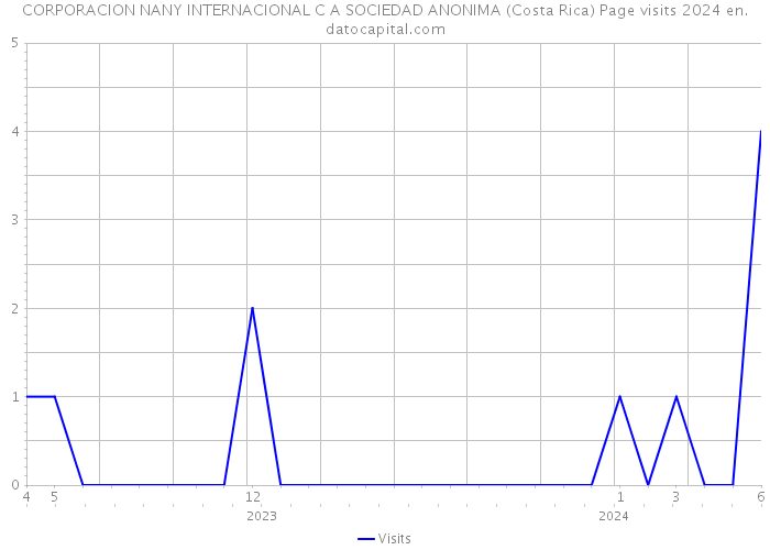 CORPORACION NANY INTERNACIONAL C A SOCIEDAD ANONIMA (Costa Rica) Page visits 2024 