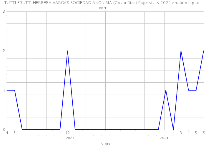 TUTTI FRUTTI HERRERA VARGAS SOCIEDAD ANONIMA (Costa Rica) Page visits 2024 