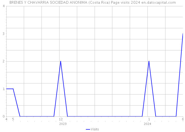 BRENES Y CHAVARRIA SOCIEDAD ANONIMA (Costa Rica) Page visits 2024 