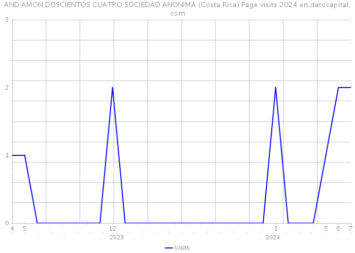 AND AMON DOSCIENTOS CUATRO SOCIEDAD ANONIMA (Costa Rica) Page visits 2024 