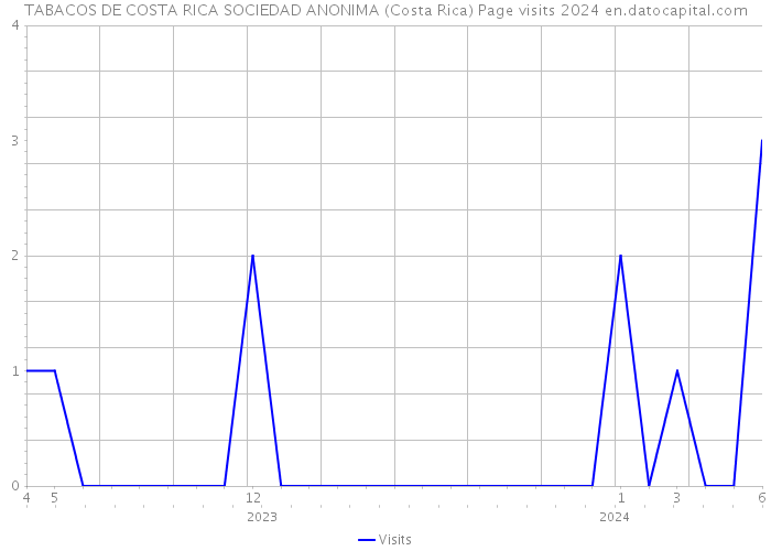 TABACOS DE COSTA RICA SOCIEDAD ANONIMA (Costa Rica) Page visits 2024 