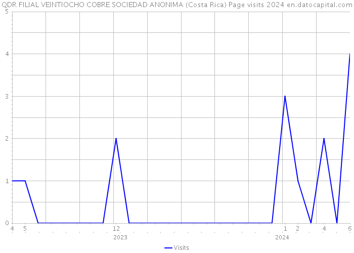 QDR FILIAL VEINTIOCHO COBRE SOCIEDAD ANONIMA (Costa Rica) Page visits 2024 