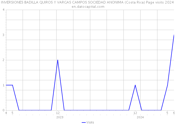 INVERSIONES BADILLA QUIROS Y VARGAS CAMPOS SOCIEDAD ANONIMA (Costa Rica) Page visits 2024 