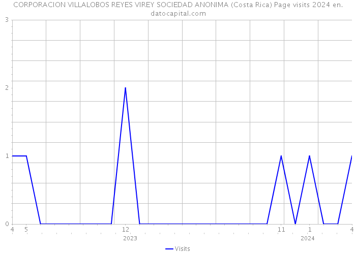 CORPORACION VILLALOBOS REYES VIREY SOCIEDAD ANONIMA (Costa Rica) Page visits 2024 