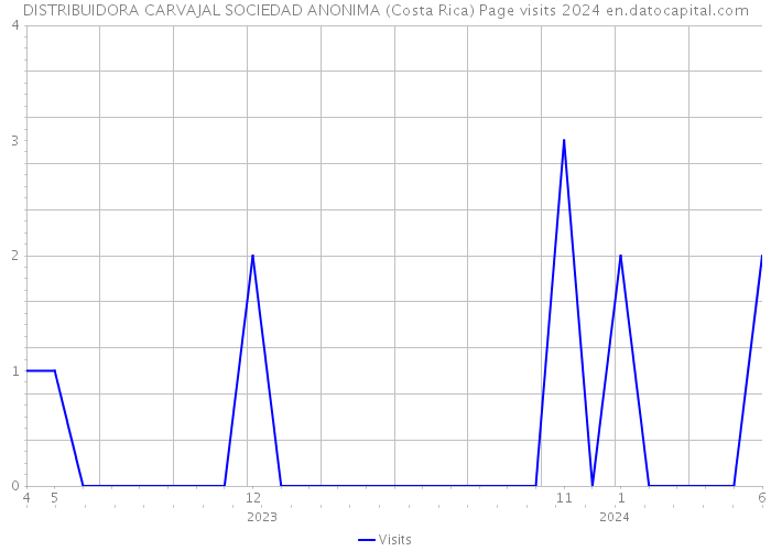 DISTRIBUIDORA CARVAJAL SOCIEDAD ANONIMA (Costa Rica) Page visits 2024 