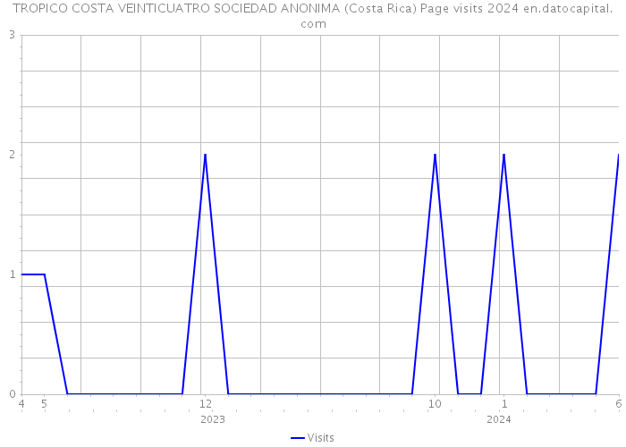 TROPICO COSTA VEINTICUATRO SOCIEDAD ANONIMA (Costa Rica) Page visits 2024 