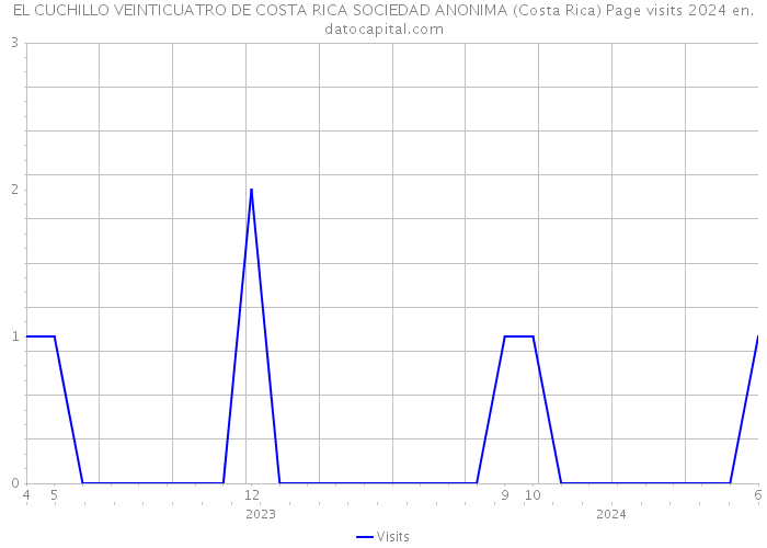 EL CUCHILLO VEINTICUATRO DE COSTA RICA SOCIEDAD ANONIMA (Costa Rica) Page visits 2024 