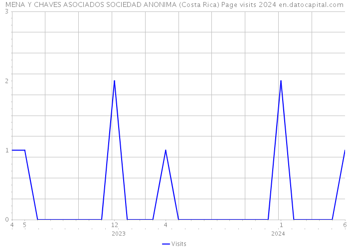 MENA Y CHAVES ASOCIADOS SOCIEDAD ANONIMA (Costa Rica) Page visits 2024 