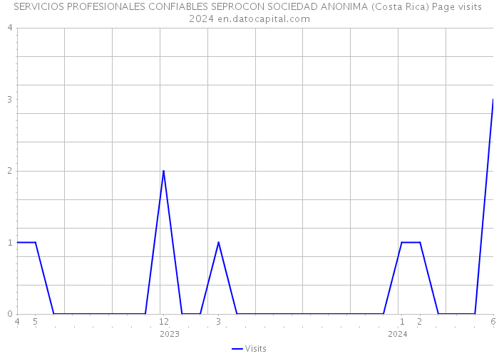 SERVICIOS PROFESIONALES CONFIABLES SEPROCON SOCIEDAD ANONIMA (Costa Rica) Page visits 2024 