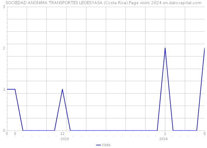 SOCIEDAD ANONIMA TRANSPORTES LEOESYASA (Costa Rica) Page visits 2024 