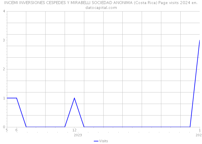 INCEMI INVERSIONES CESPEDES Y MIRABELLI SOCIEDAD ANONIMA (Costa Rica) Page visits 2024 