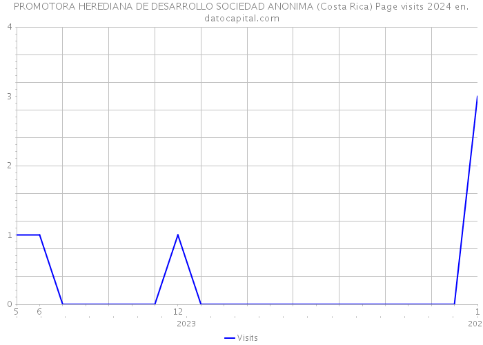 PROMOTORA HEREDIANA DE DESARROLLO SOCIEDAD ANONIMA (Costa Rica) Page visits 2024 