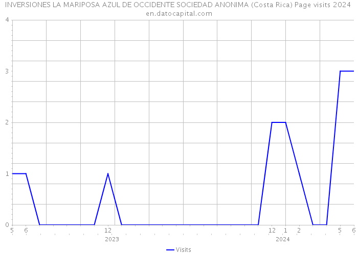 INVERSIONES LA MARIPOSA AZUL DE OCCIDENTE SOCIEDAD ANONIMA (Costa Rica) Page visits 2024 