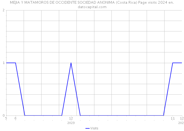 MEJIA Y MATAMOROS DE OCCIDENTE SOCIEDAD ANONIMA (Costa Rica) Page visits 2024 