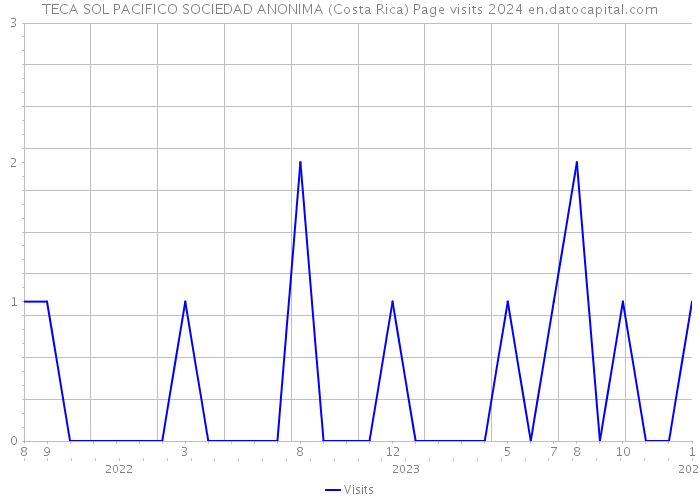 TECA SOL PACIFICO SOCIEDAD ANONIMA (Costa Rica) Page visits 2024 