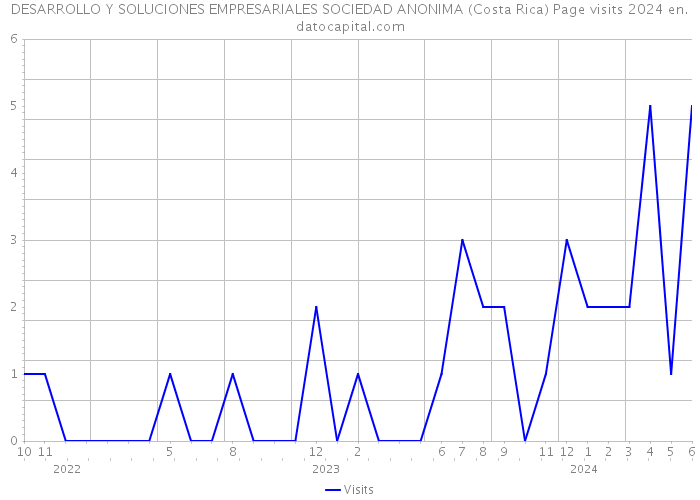 DESARROLLO Y SOLUCIONES EMPRESARIALES SOCIEDAD ANONIMA (Costa Rica) Page visits 2024 