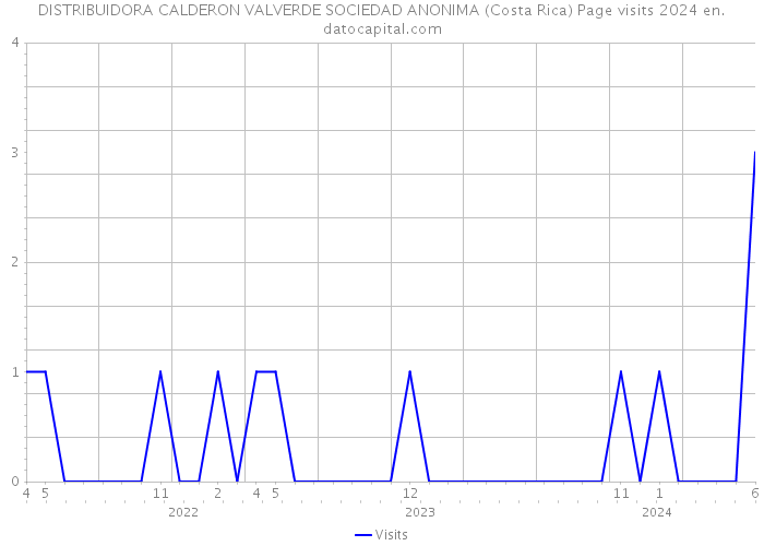 DISTRIBUIDORA CALDERON VALVERDE SOCIEDAD ANONIMA (Costa Rica) Page visits 2024 