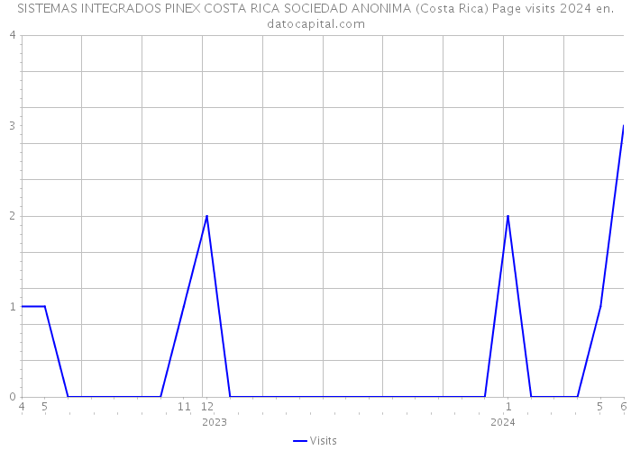 SISTEMAS INTEGRADOS PINEX COSTA RICA SOCIEDAD ANONIMA (Costa Rica) Page visits 2024 