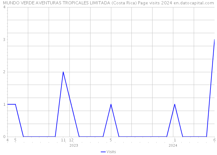 MUNDO VERDE AVENTURAS TROPICALES LIMITADA (Costa Rica) Page visits 2024 