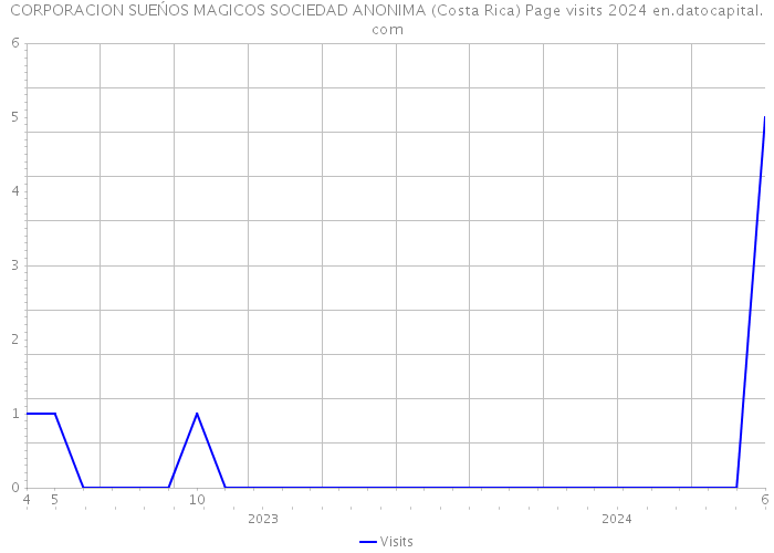 CORPORACION SUEŃOS MAGICOS SOCIEDAD ANONIMA (Costa Rica) Page visits 2024 