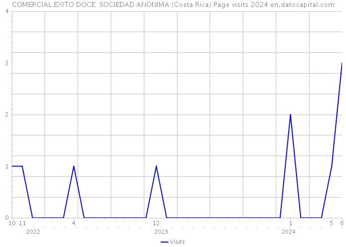 COMERCIAL EXITO DOCE SOCIEDAD ANONIMA (Costa Rica) Page visits 2024 