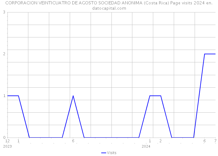 CORPORACION VEINTICUATRO DE AGOSTO SOCIEDAD ANONIMA (Costa Rica) Page visits 2024 