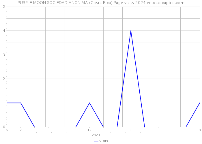 PURPLE MOON SOCIEDAD ANONIMA (Costa Rica) Page visits 2024 