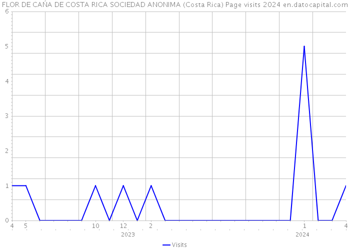 FLOR DE CAŃA DE COSTA RICA SOCIEDAD ANONIMA (Costa Rica) Page visits 2024 
